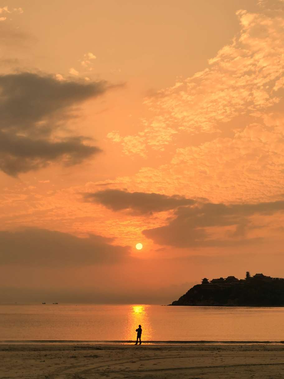 海边看日落