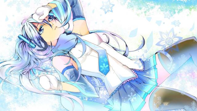 唯美雪初音插画