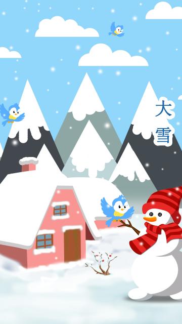 下雪天堆雪人