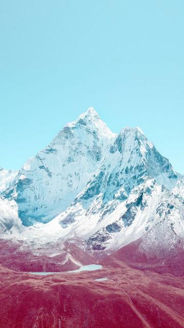 蓝色雪山