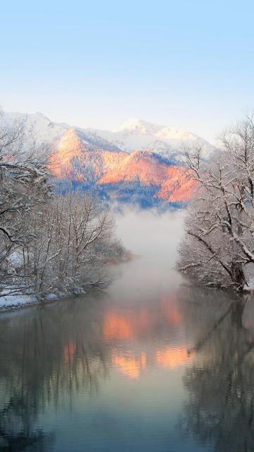 冬日里最美的雪山