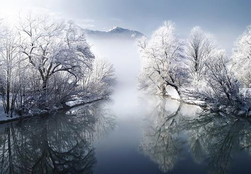 唯美雪景意境